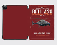 Thumbnail for Bell 429 design on dark red ipad tablet case