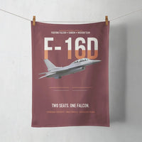 Thumbnail for F-16D Fighting Falcon Two Seats One Falcon design on dark red towel