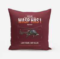 Thumbnail for Westland Wasp HAS1 design on dark red pillow