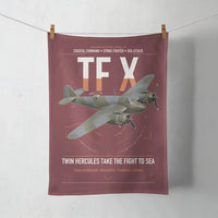 Thumbnail for Bristol Beaufighter TF X design on dark red towel