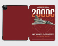 Thumbnail for Dassault Mirage 2000C RDI design on dark red ipad tablet case