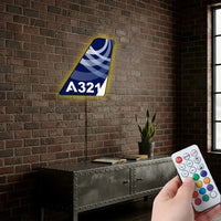 Thumbnail for Airbus A321 Metal Wall LED Aircraft Tail