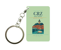 Thumbnail for Graz Airport (GRZ) design on light green key chain