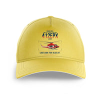 Thumbnail for SUBARU Bell 412EPX design on yellow printed hat