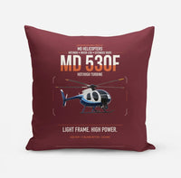 Thumbnail for MD Helicopters MD 530F design on dark red pillow