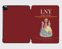 Thumbnail for Lanai Airport (LNY) design on dark red ipad tablet case