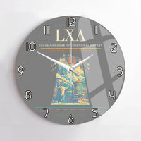 Thumbnail for Lhasa Gonggar International Airport (LXA) design on gray no frame wall clock