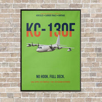 Thumbnail for KC-130F BuNo 149798 vertical canvas print - framed - light green background