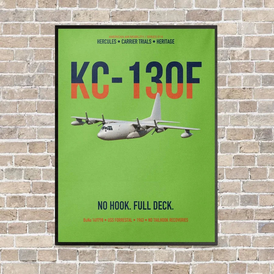 KC-130F BuNo 149798 vertical canvas print - framed - light green background