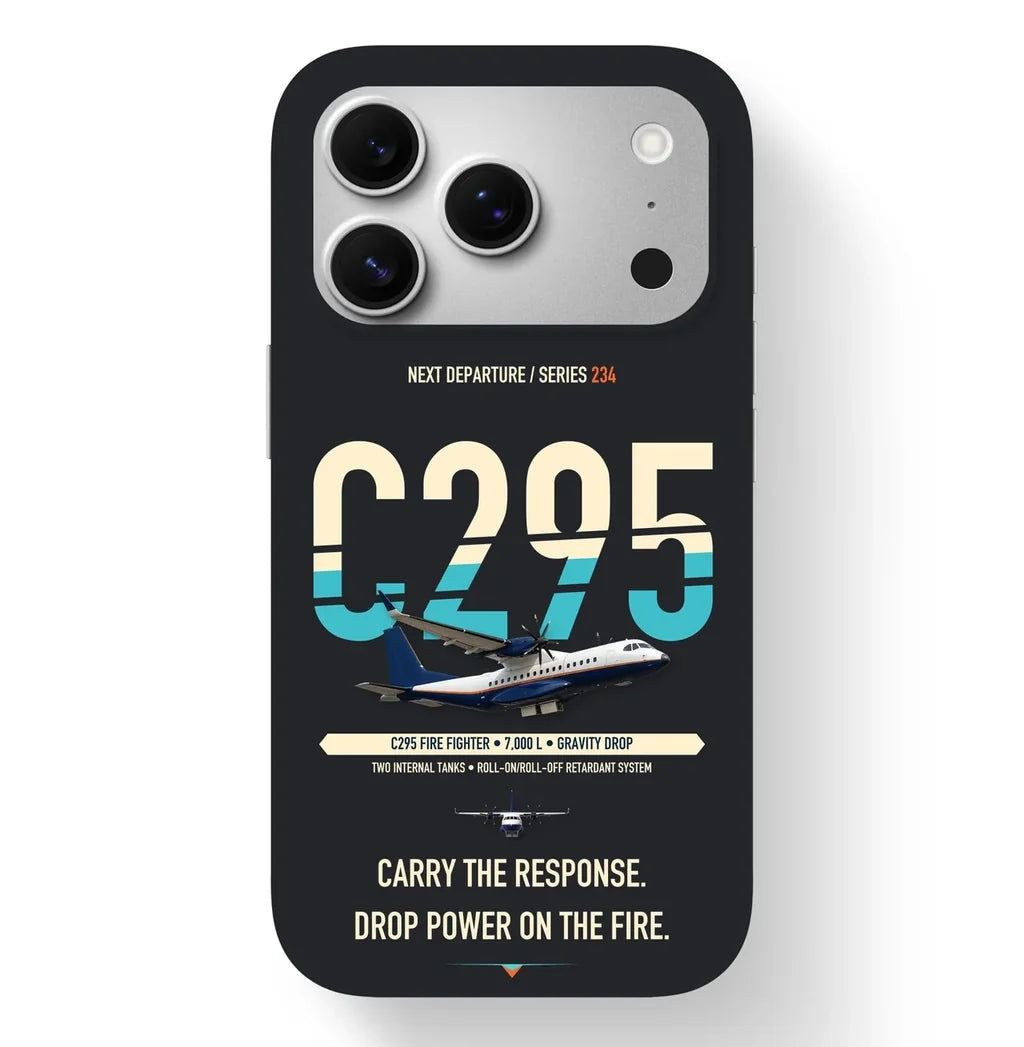 Airbus C295 Firefighter Case design on black iphone case