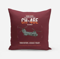 Thumbnail for Boeing Vertol CH-46E Sea Knight design on dark red pillow