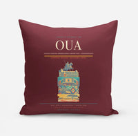 Thumbnail for Thomas Sankara International Airport (OUA) design on dark red pillow