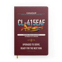 Thumbnail for Canadair CL-415EAF design on dark red notebook
