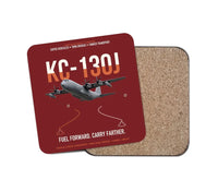 Thumbnail for KC-130J SUPER HERCULES design on dark red 1 piece coaster