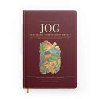 Thumbnail for Yogyakarta International Airport (JOG) design on dark red notebook