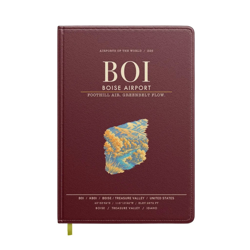 Boise Airport BOI - Dark Red