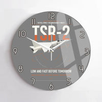 Thumbnail for BAC TSR-2 design on gray no frame wall clock