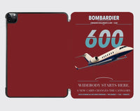 Thumbnail for Bombardier Challenger 600 design on dark red ipad tablet case