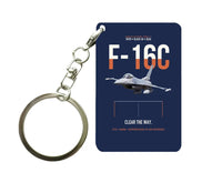 Thumbnail for F-16C FIGHTING FALCON Key Chain design on navy blue key chain