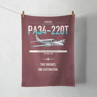 Thumbnail for Piper PA-34-220T Seneca V design on dark red towel
