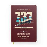 Thumbnail for Boeing 737-400 Classic design on dark red notebook