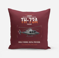 Thumbnail for Leonardo TH-73A Thrasher design on dark red pillow