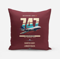 Thumbnail for Boeing 747SP design on dark red pillow