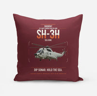 Thumbnail for Sikorsky SH-3H Sea King design on dark red pillow