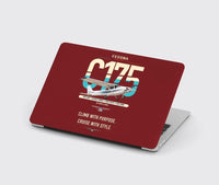 Thumbnail for Cessna 175 Skylark design on dark red MacBook case