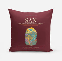 Thumbnail for San Diego International Airport SAN - Dark Red