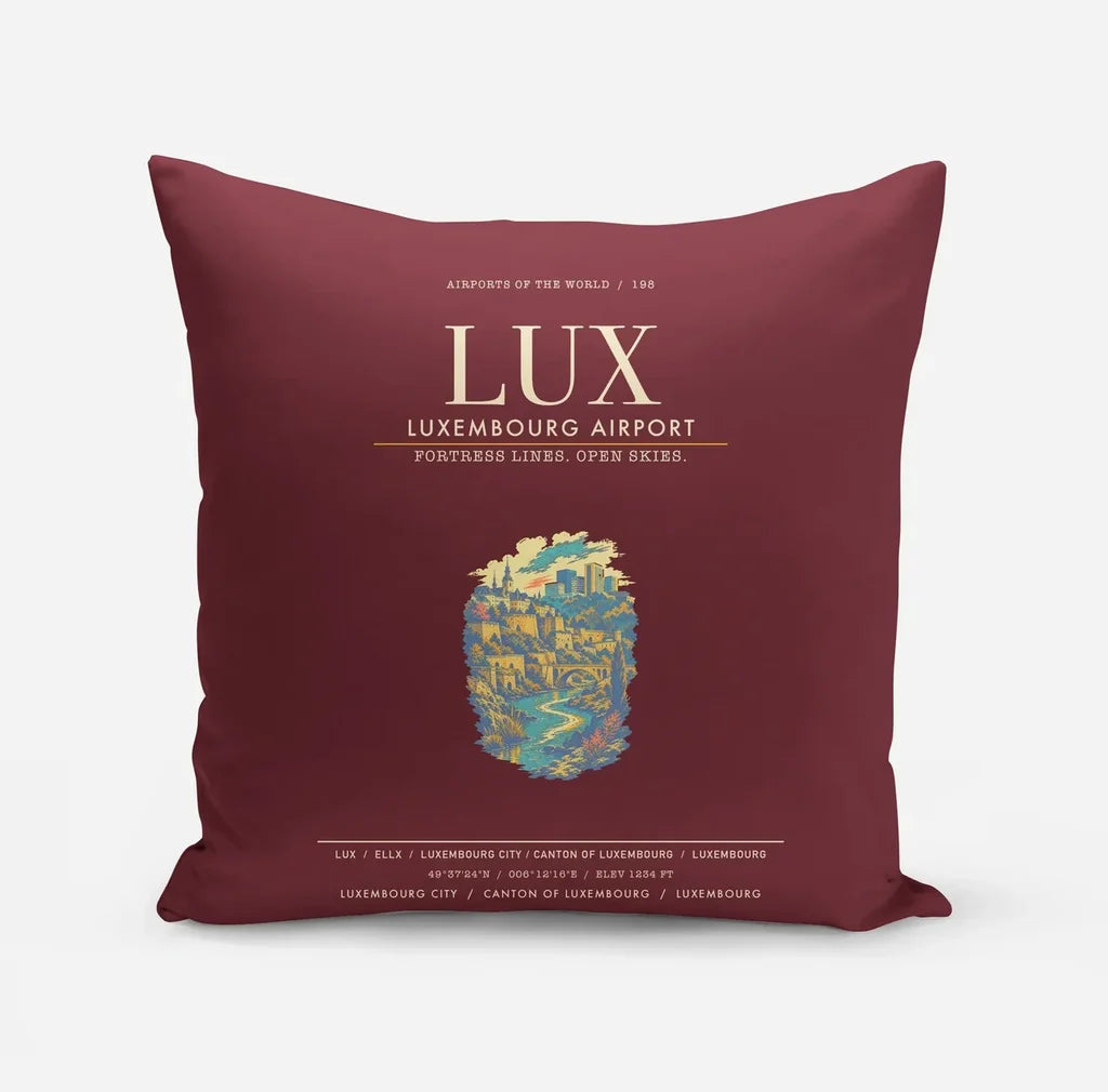 Luxembourg Airport LUX - Dark Red