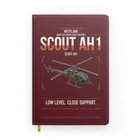 Thumbnail for Westland Scout AH1 design on dark red notebook