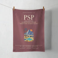Thumbnail for Palm Springs International Airport (PSP) design on dark red towel