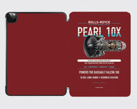 Thumbnail for PEARL 10X design on dark red ipad tablet case