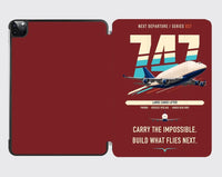 Thumbnail for Boeing 747-400 Dreamlifter design on dark red ipad tablet case