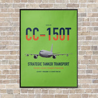 Thumbnail for Airbus CC-150T Polaris vertical canvas print - framed - light green background