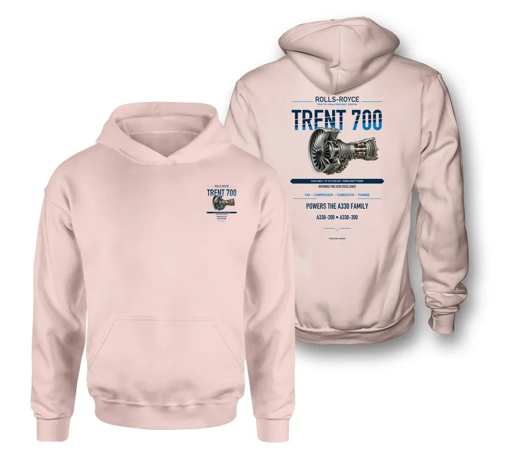 TRENT 700 design on pink hoodie