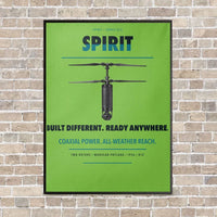 Thumbnail for Ascent AeroSystems Spirit vertical canvas print - framed - light green background