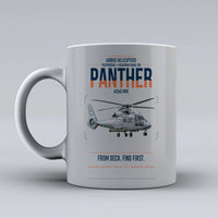 Thumbnail for Airbus Helicopters AS565 MBe Panther design on light gray ceramic mug, double-side print