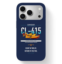Thumbnail for Canadair CL-415 design on navy blue magsafe iphone case, for iPhone 17 Pro