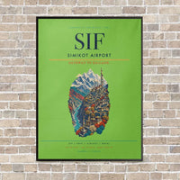 Thumbnail for Simikot Airport SIF - Canvas Framed - Light Green