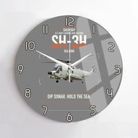 Thumbnail for Sikorsky SH-3H Sea King design on gray no frame wall clock