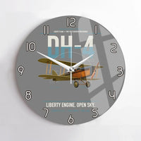 Thumbnail for Airco DH-4 Liberty Plane design on gray no frame wall clock
