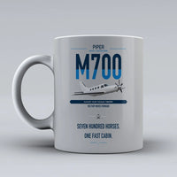 Thumbnail for Piper M700 Fury design on light gray ceramic mug, double-side print
