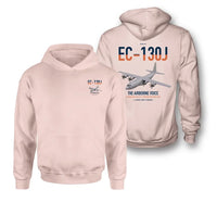 Thumbnail for EC-130J Commando Solo III design on pink double-side hoodie, double-side print