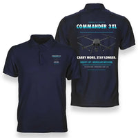 Thumbnail for Draganfly Commander 3XL design on navy blue polo
