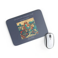 Thumbnail for VINTAGE G4435 - The Navigator's Retirement Globe - Designed Mouse Pads design on navyblue rectangle