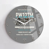 Thumbnail for PW127M design on gray no frame wall clock
