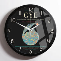 Thumbnail for Jose Joaquin de Olmedo International Airport GYE Wall-Clock Framed - Black