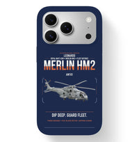 Thumbnail for Leonardo AW101 Merlin HM2 design on navy blue magsafe iphone case, for iPhone 17 Pro
